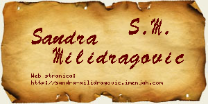 Sandra Milidragović vizit kartica